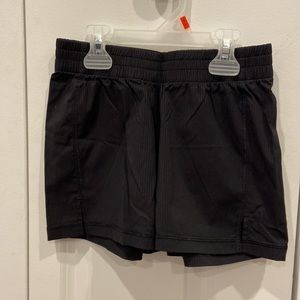 Ivivva Black Pinstriped Exercise Shorts